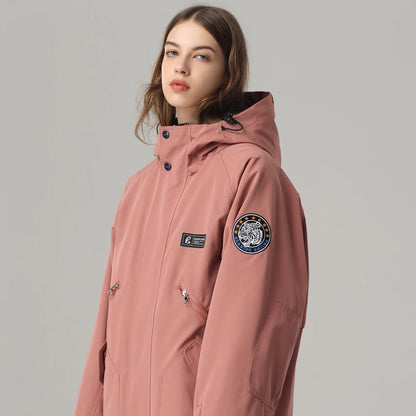 Women's Waterproof White Ski Jacket