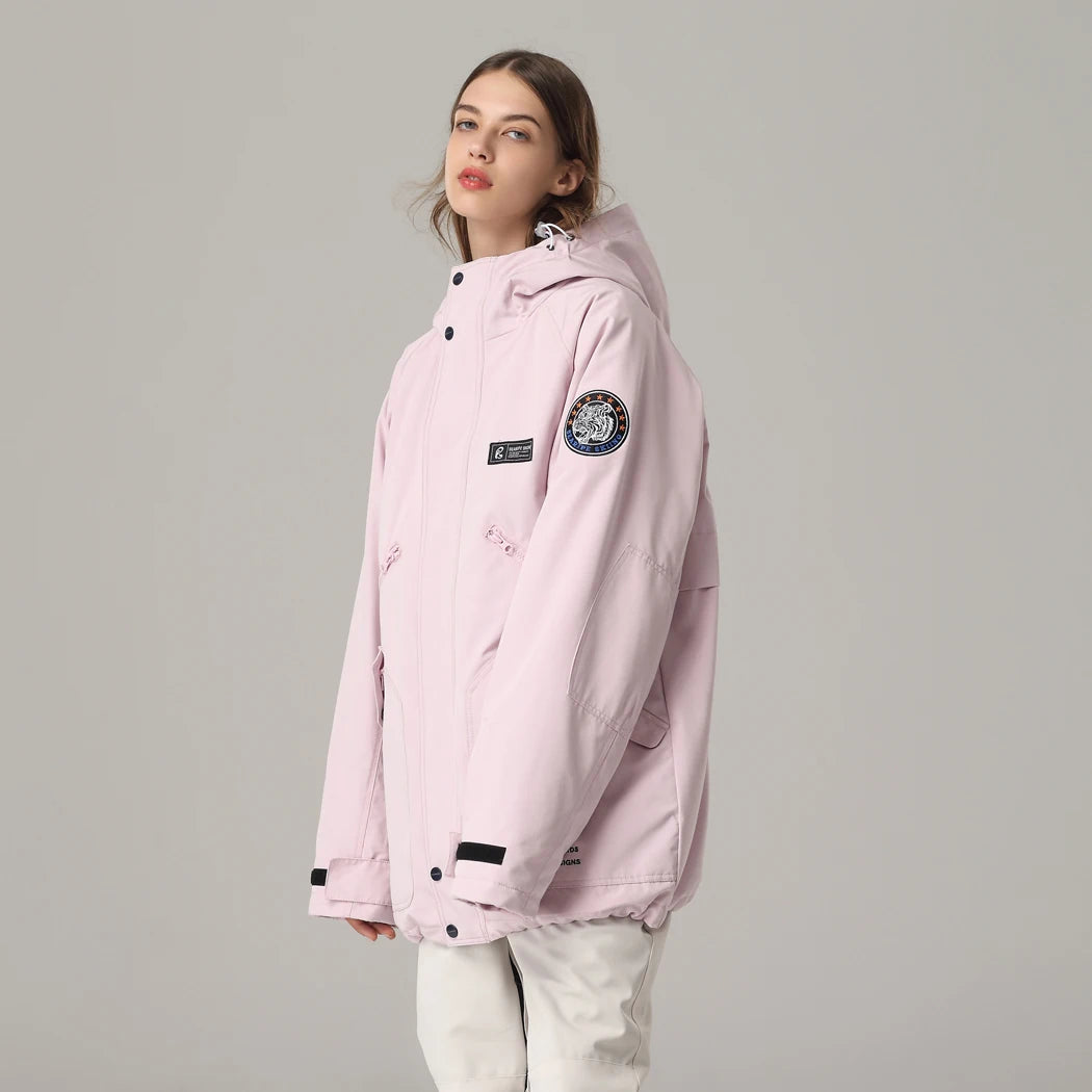 Women's Waterproof White Ski Jacket