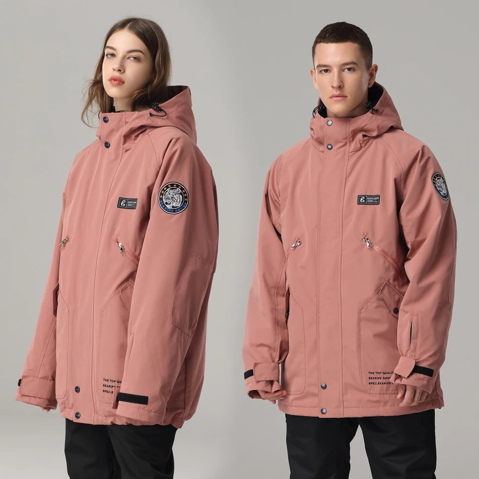 Women's Waterproof White Ski Jacket