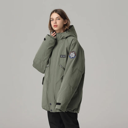 Women's Waterproof White Ski Jacket