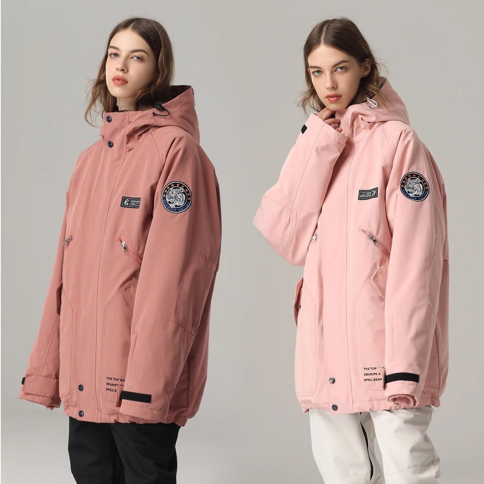 Women's Waterproof White Ski Jacket