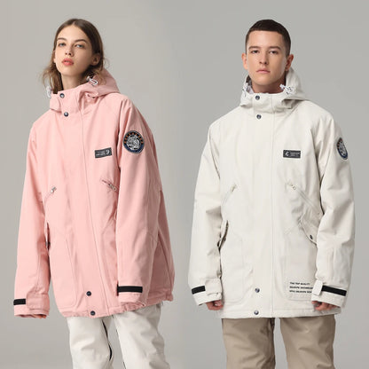 Women's Waterproof White Ski Jacket
