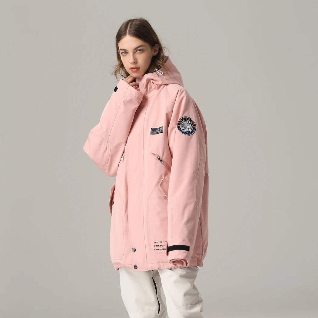 Women's Waterproof White Ski Jacket