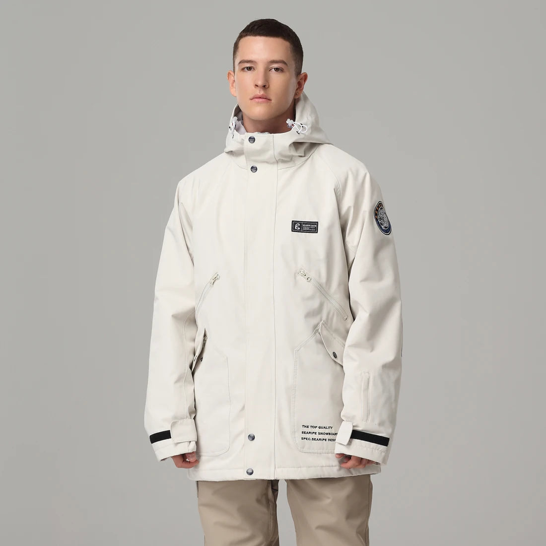 Women's Waterproof White Ski Jacket